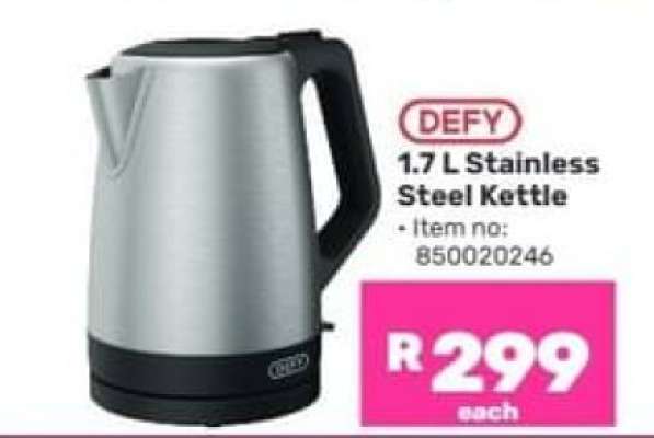 DEFY 1.7 L Stainless Steel Kettle