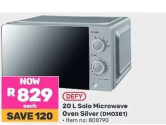 20 L Solo Microwave Oven Silver (DMO381)