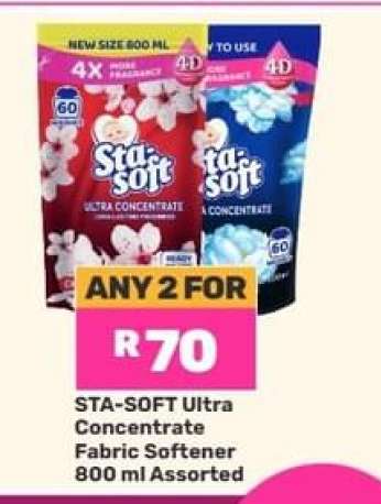 STA-SOFT Ultra Concentrate Fabric Softener 800 ml Assorted