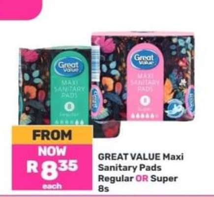 GREAT VALUE Maxi Sanitary Pads