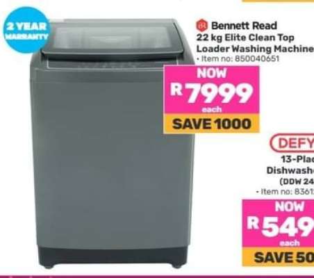 Bennett Read 22 kg Elite Clean Top Loader Washing Machine