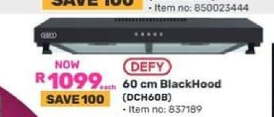 DEFY 60 cm BlackHood (DCH60B)