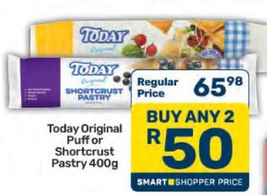 Today Original Puff or Shortcrust Pastry 400g