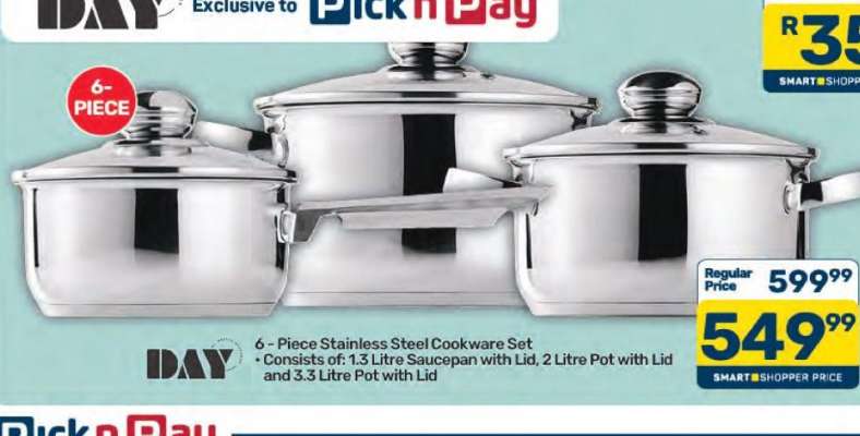 6-Piece Stainless Steel Cookware Set
