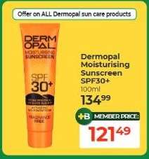 Dermopal Moisturising Sunscreen SPF30+
