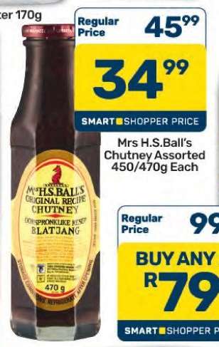 Mrs H.S.Ball's Chutney Assorted 450/470g