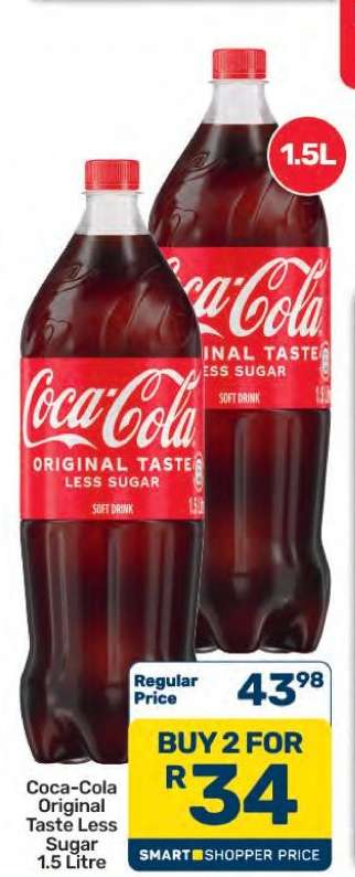 Coca Cola Original Taste Less Sugar 1.5 Litre