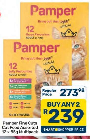Pamper Fine Cuts Cat Food Assorted 12 x 85g Multipack