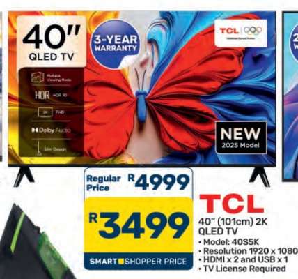 TCL 40" (101cm) 2K QLED TV