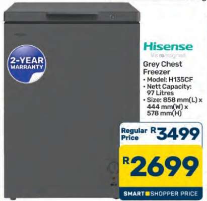 Hisense Grey Chest Freezer