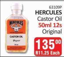 HERCULES Castor Oil 50ml 12s Original