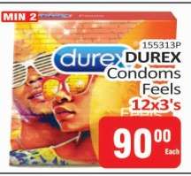 DUREX Condoms Feels 12x3's