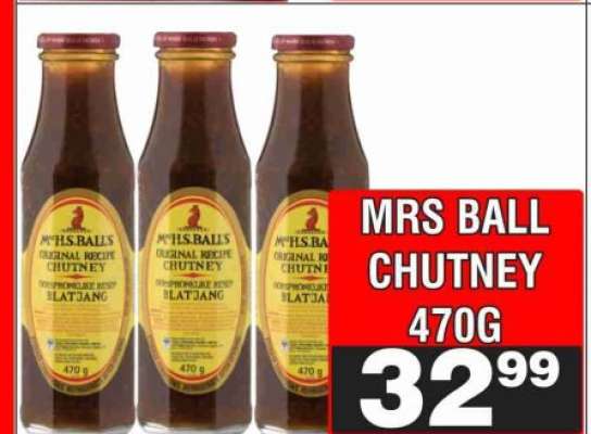 MRS BALL CHUTNEY 470G