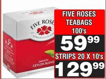 FIVE ROSES TEABAGS 100's
