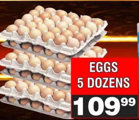 EGGS 5 DOZENS
