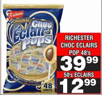 RICHESTER CHOC ECLAIRS POP 48's