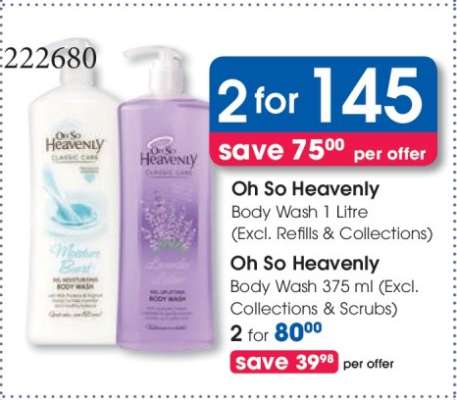 Oh So Heavenly Body Wash 1 Litre