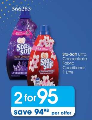 Sta-Soft Ultra Concentrate Fabric Conditioner 1 Litre