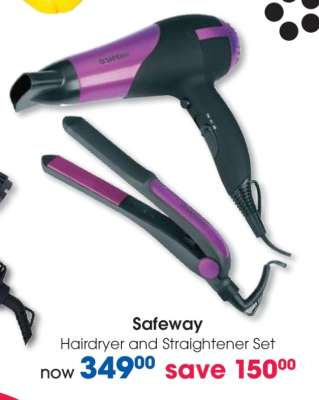 Safeway Hairdryer and Straightener Set