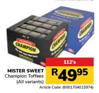 MISTER SWEET Champion Toffees