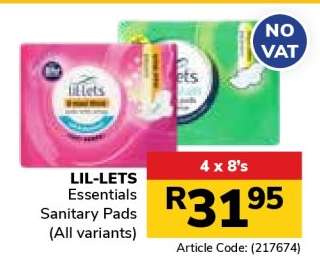 LIL-LETS Essentials Sanitary Pads