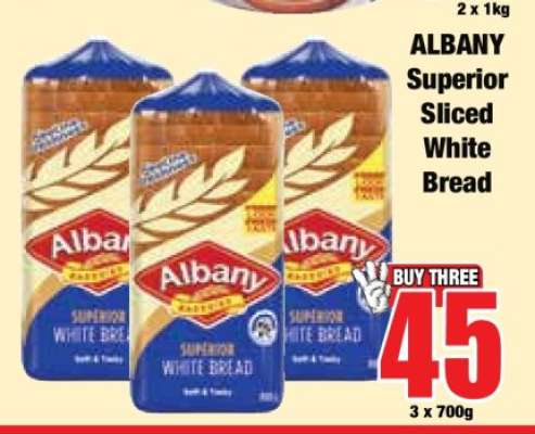 ALBANY Superior Sliced White Bread