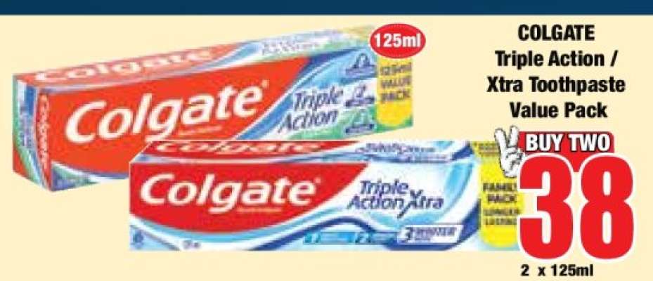 COLGATE Triple Action / Xtra Toothpaste Value Pack
