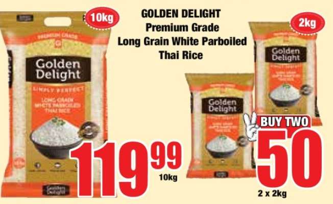 GOLDEN DELIGHT Premium Grade Long Grain White Parboiled Thai Rice