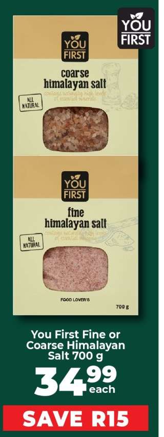 You First Fine or Coarse Himalayan Salt 700 g
