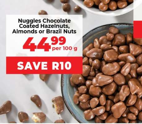 Nuggles Chocolate Coated Hazelnuts, Almonds or Brazil Nuts