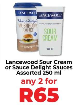Lancewood Sour Cream or Sauce Delight Sauces