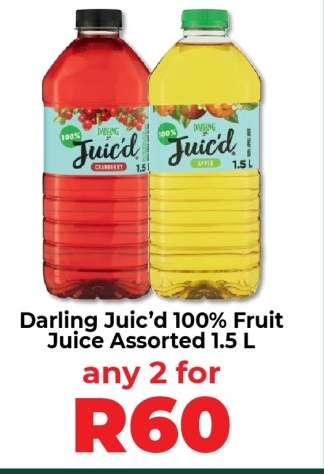 Darling Juic'd 100% Fruit Juice Assorted 1.5 L