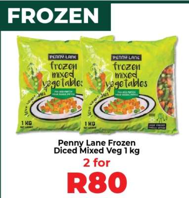 Penny Lane Frozen Diced Mixed Veg 1 Kg