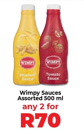 Wimpy Sauces Assorted 500 ml