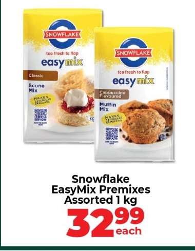 Snowflake EasyMix Premixes Assorted 1 kg