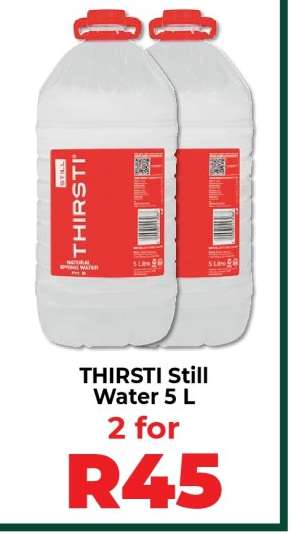 THIRSTI Still Water 5 L
