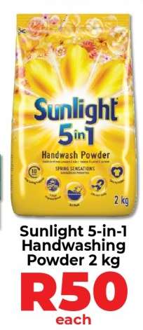 Sunlight 5-in-1 Handwashing Powder 2 kg