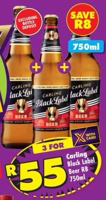 Carling Black Label Beer RB 750ml