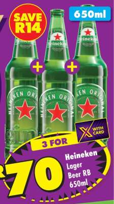 Heineken Lager Beer RB 650ml