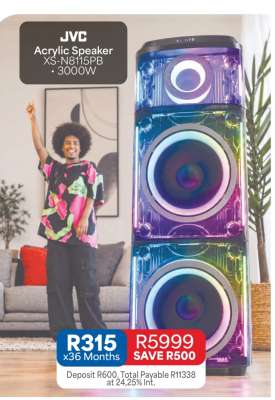 JVC Acrylic Speaker XS-N8115PB