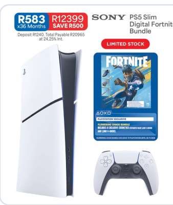 Sony PS5 Slim Digital Fortnite Bundle