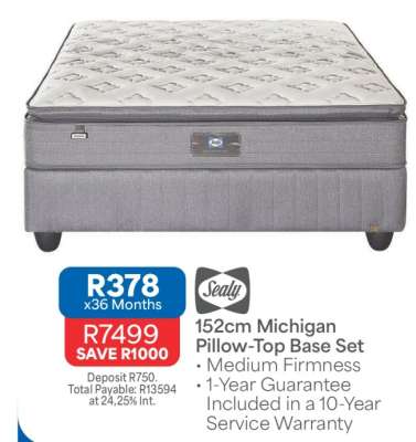 152cm Michigan Pillow-Top Base Set