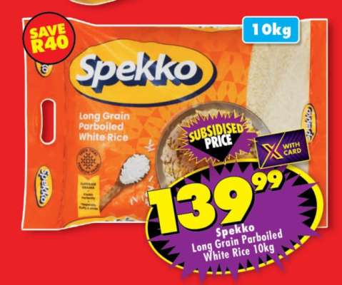 Spekko Long Grain Parboiled White Rice 10kg