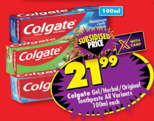 Colgate Gel/Herbal/Original Toothpaste All Variants 100ml each