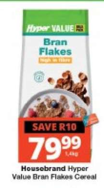 Housebrand Hyper Value Bran Flakes Cereal