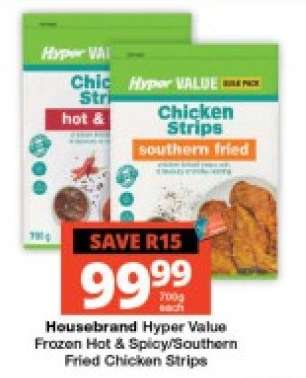 Housebrand Hyper Value Frozen Hot & Spicy/Southern Fried Chicken Strips