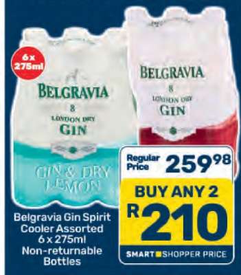 Belgravia Gin Spirit Cooler Assorted 6 x 275ml