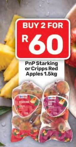 PnP Starking or Cripps Red Apples 1.5kg