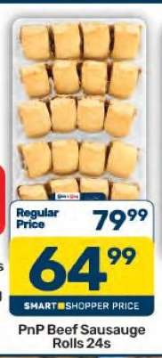 PnP Beef Sausage Rolls 24s