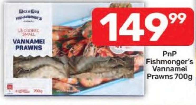 PnP Fishmonger's Vannamei Prawns 700g